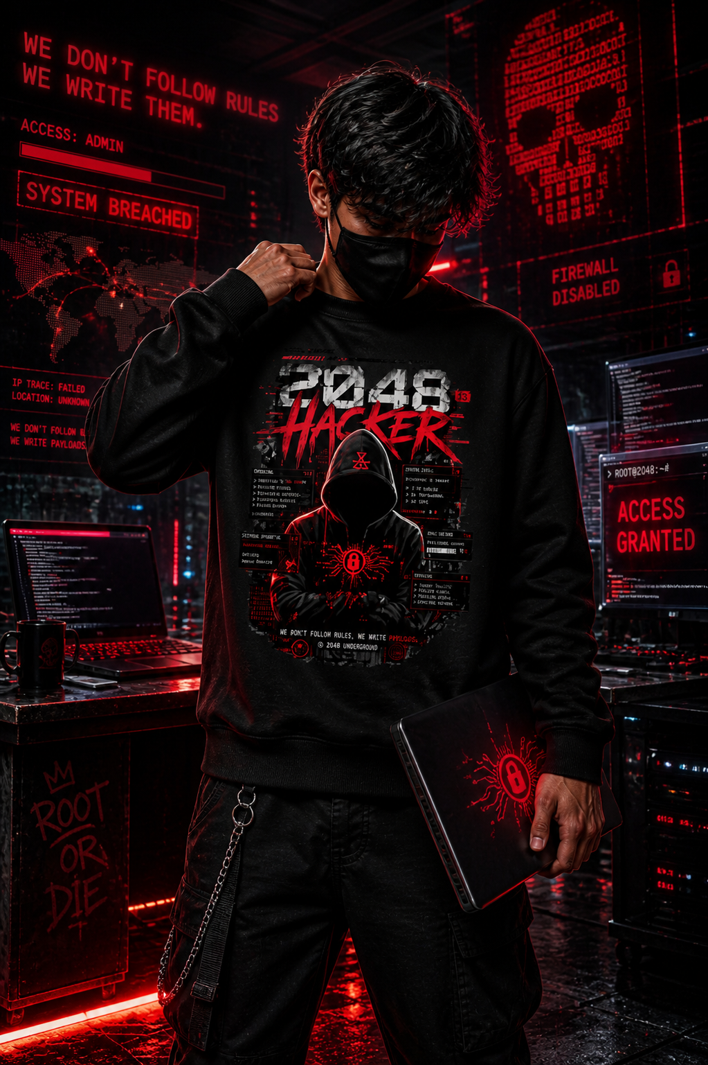 2048 Hacker Cyberpunk Unisex Sweatshirt